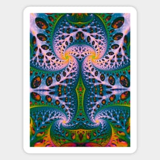 Wild Fiber IV. Colorful Abstract Art Magnet